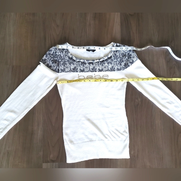 BEBE Faux Lace Sweater - Picture 7 of 10